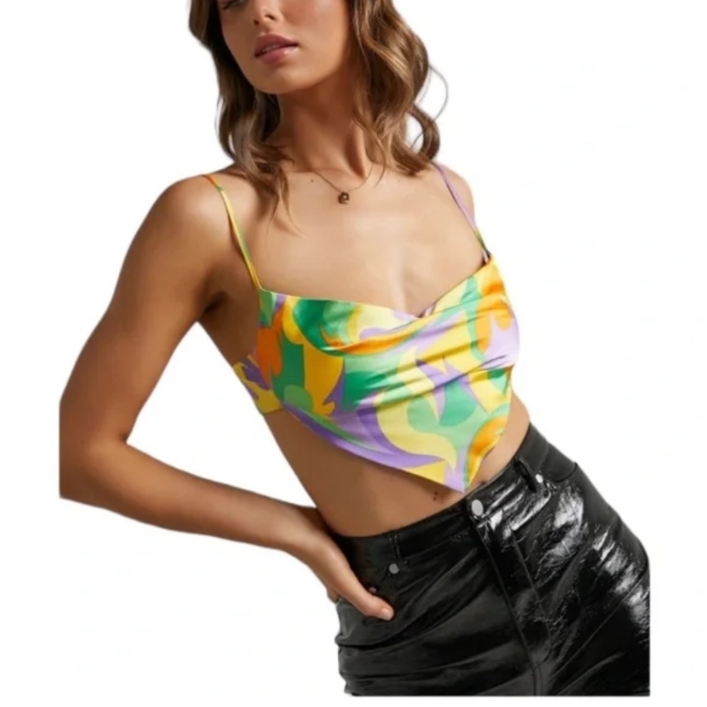 Danielle Bernstein Colorful Crop Top